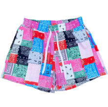 Load image into Gallery viewer, Bandanna Patchwork Shorts
