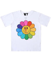 Load image into Gallery viewer, Beeh Lux Wild Flower V Letter Print T-Shirt
